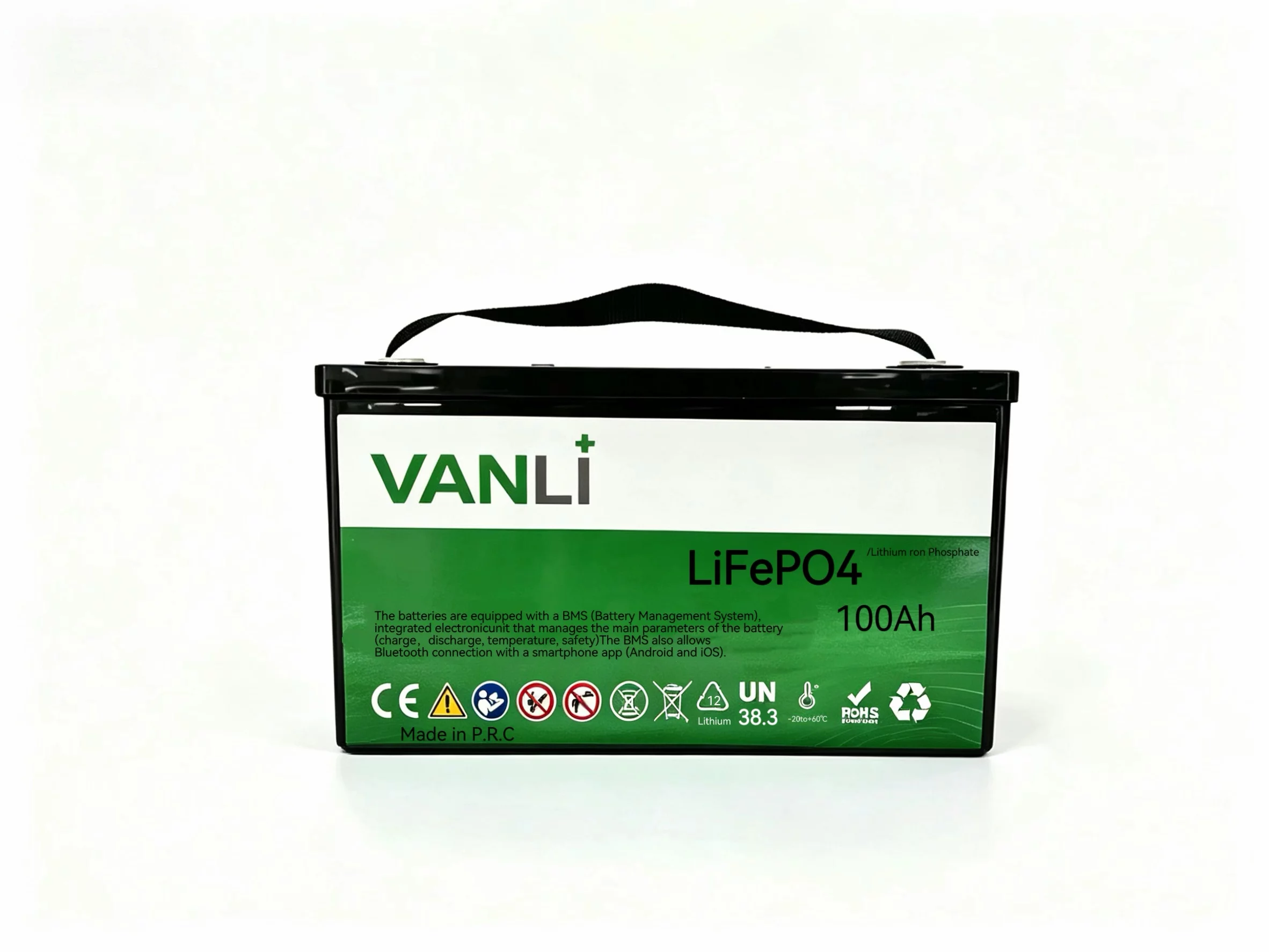 Bateria de fosfato de ferro-lítio Vanli -12.8V100 12.8V100Ah